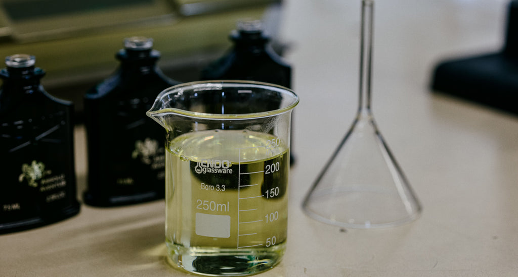 Fragrance oil in the Graduated Cylinder