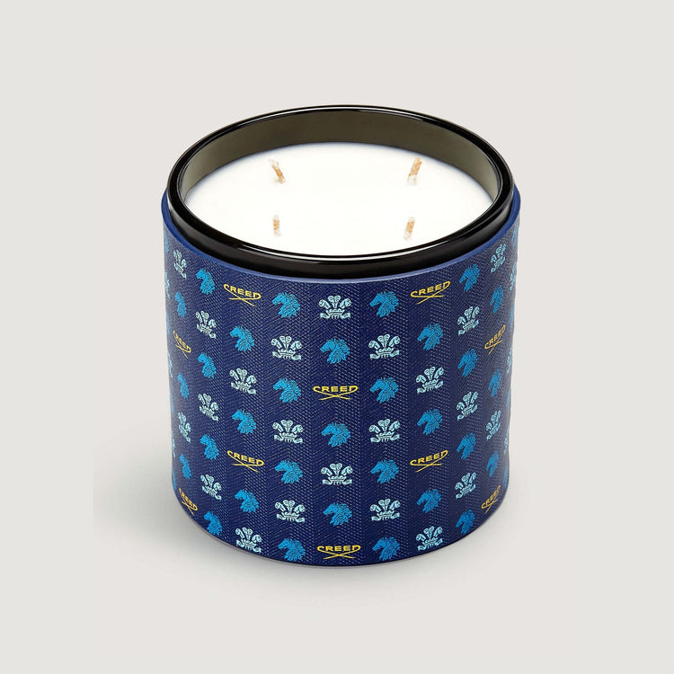 Birmanie Oud Leather Candle - Blue Birmanie Oud Leather Candle - Blue