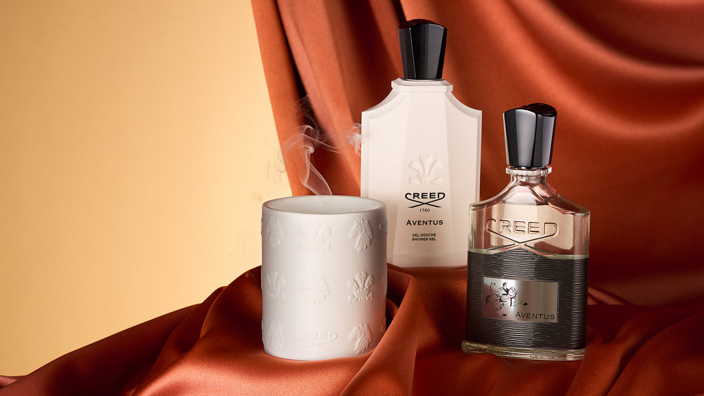 Aventus Candle, Aventus Shower Gel and Aventus 100ml Bottle