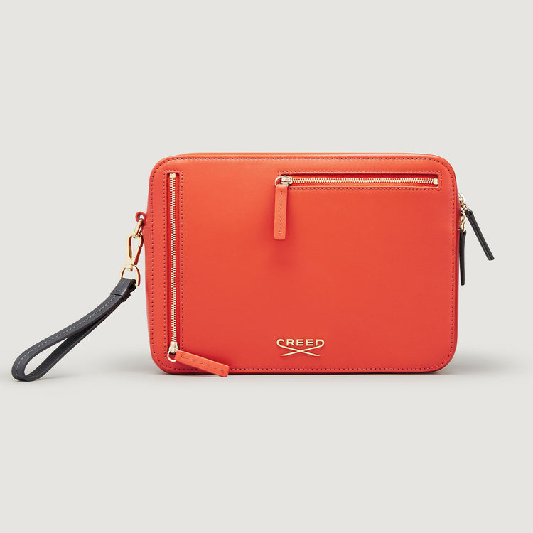 Leather Wash Bag - Citrus Leather Wash Bag - Citrus