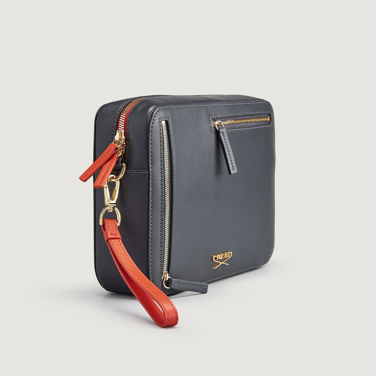 Leather Wash Bag - Graphite Leather Wash Bag - Graphite