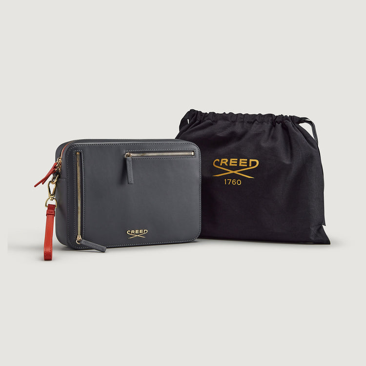 Leather Wash Bag - Graphite Leather Wash Bag - Graphite