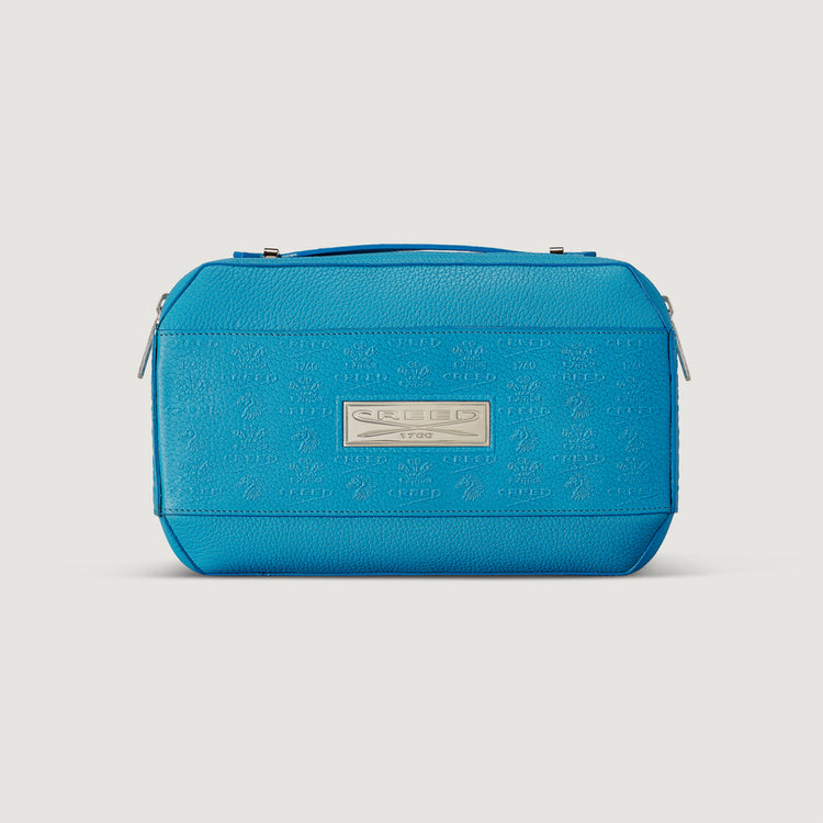 Leather Wash Bag - Blue Leather Wash Bag - Blue