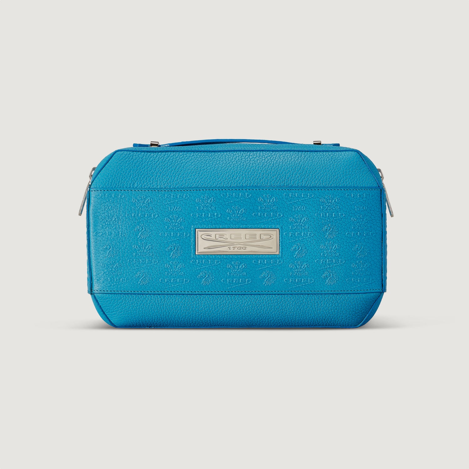 Leather Wash Bag - Blue