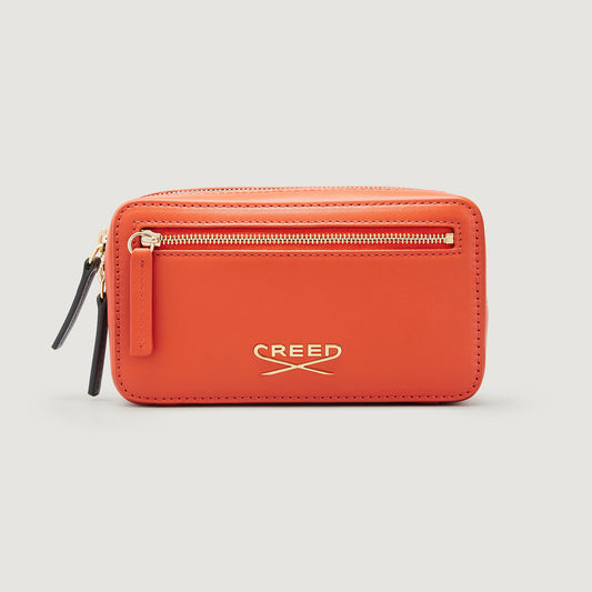 The small citrus leather wash bag