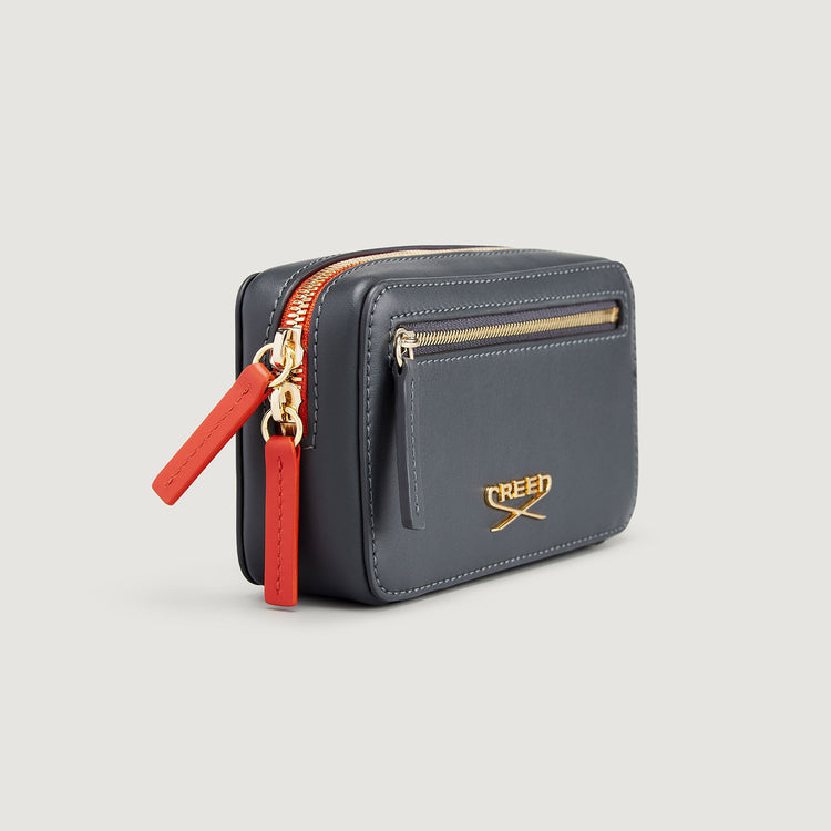 Leather Wash Bag - Graphite Leather Wash Bag - Graphite