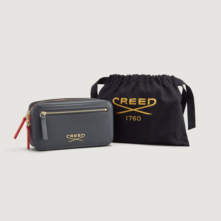 Leather Wash Bag - Graphite Leather Wash Bag - Graphite